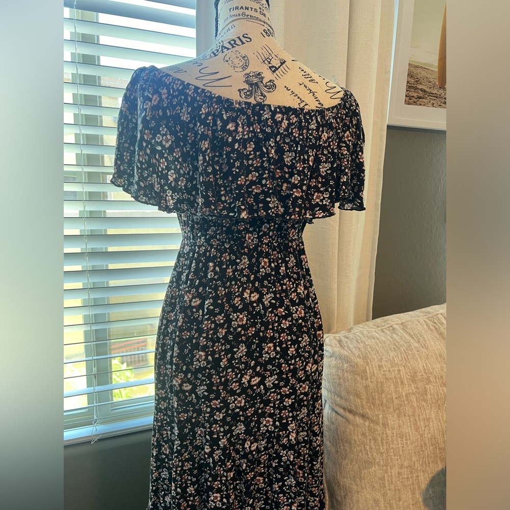 Black maxi dress.